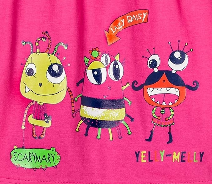 %% STOP %% REDUZIERT Schiesser Mädchen Schlafanzug kurz Shorty Monster NEU Gr.98