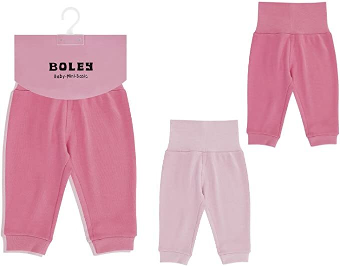 Jacky Baby Leggings Jogginghose 2er-Pack  rosa geblümt Mädchen Gr. 50/56 - 74/80