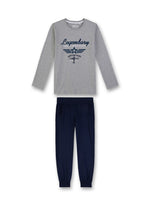Sanetta Jungen langer Schlafanzug 2-tlg. grau  Gr. 140