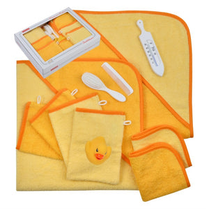 %% MEGA BABY BADESET 12 TEILIG NEUWARE IM GESCHENKEKARTON GELB %%