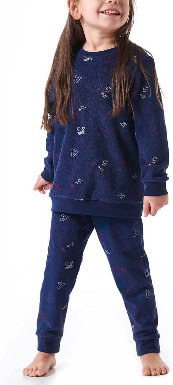 %% STOP %% REDUZIERT Schiesser Mädchen Schlafanzug Frottee  NEU Gr.128