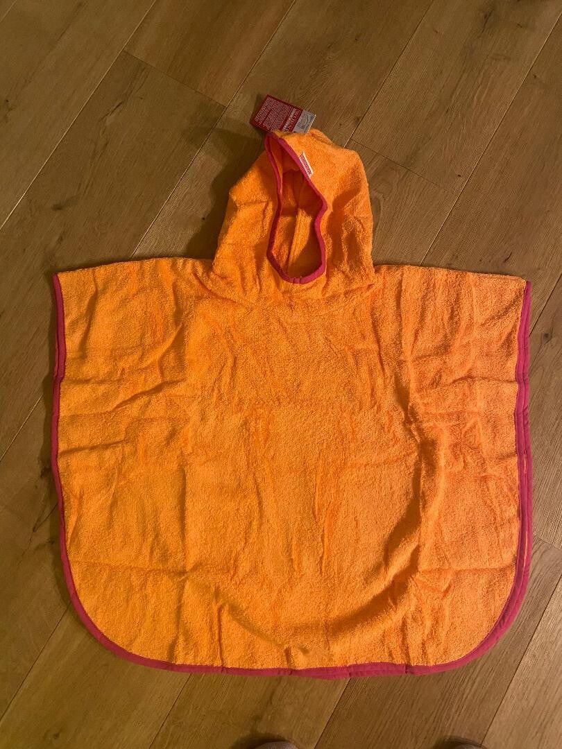 Wörner Südfrottier Uni dahlie Bade-Poncho 120/75 cm