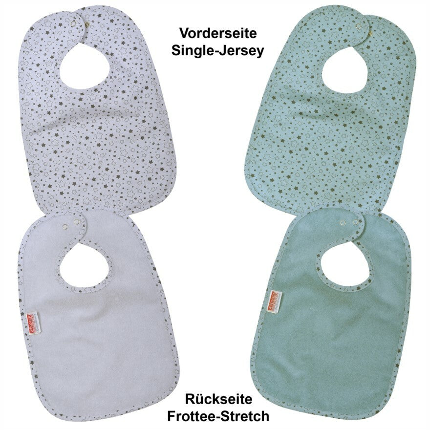 % TOP% Wörner Südfrottier Sterne blau Druckknopflatz WENDELATZ 26x40 cm 2er Set