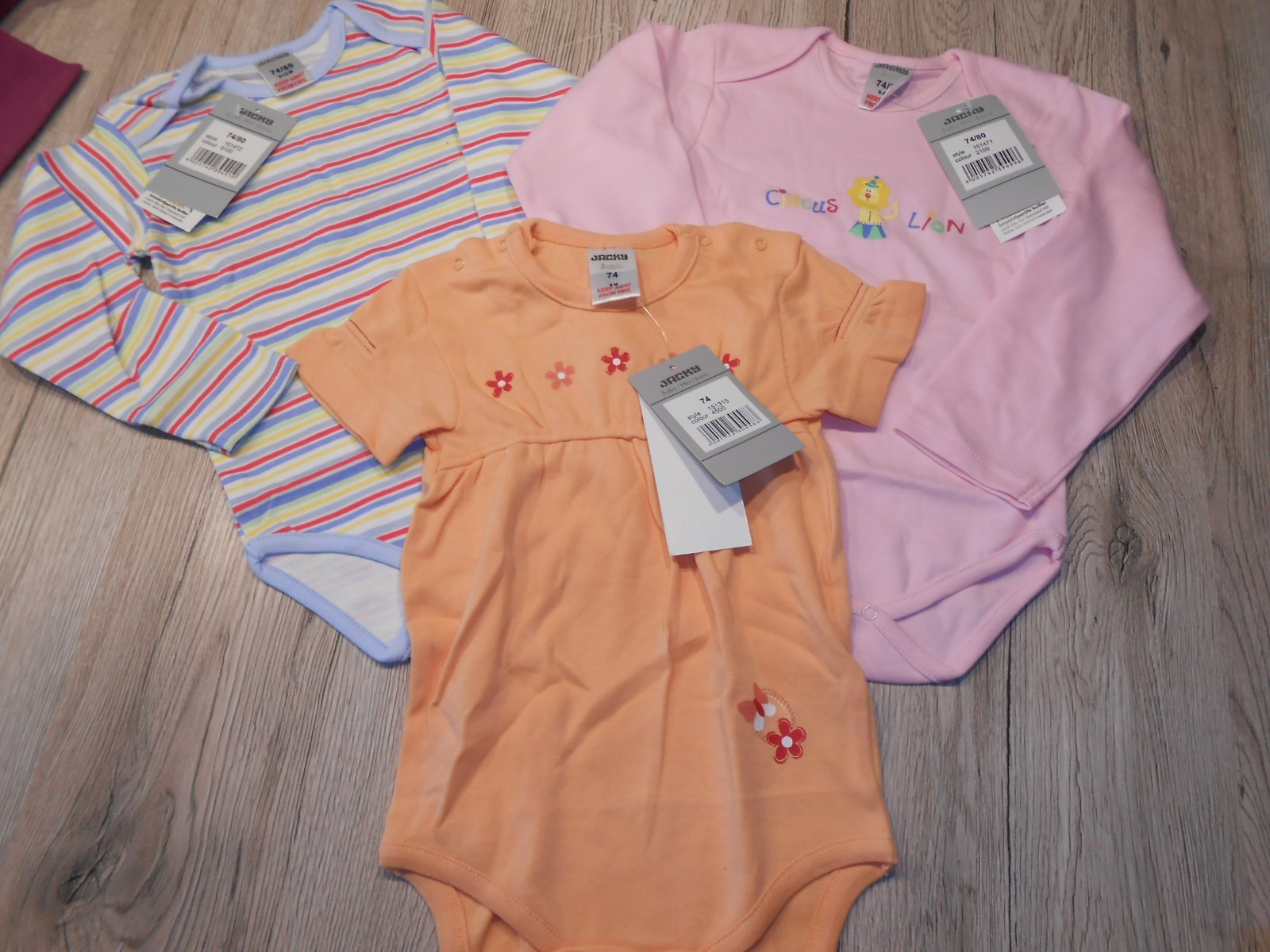 HAMMERANGEBOT 3 BODYS JACKY BABY NEUWARE  GR. 74/80 STATT 28,99 nur 14,99 !!