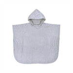 Wörner Südfrottier Sterne hellgrau Bade-Poncho 120/75 cm
