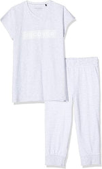 Schiesser Mädchen   Shorty grau mit 3/4 Hose  NEU Gr.140