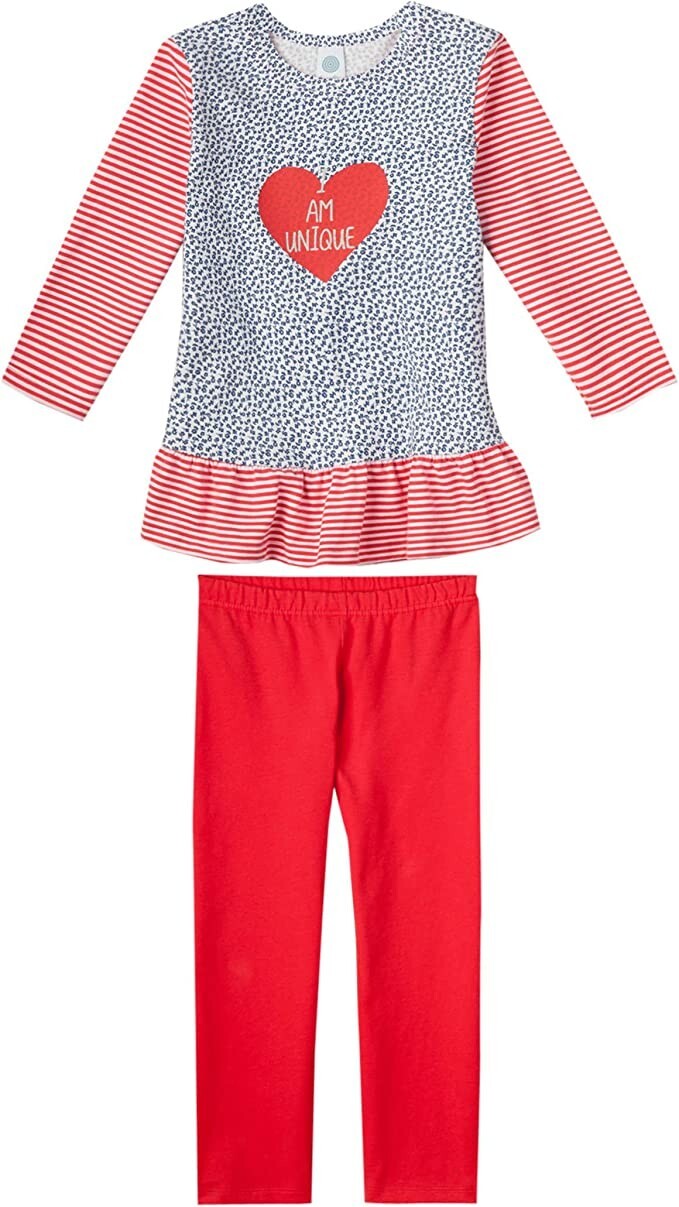 %% SANETTA  Schlafanzug Herz   MÄDCHEN  NEU GR.116 %%