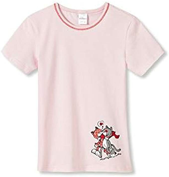 %% STOP %%Schiesser Mädchen kurzarm Shirt T-Shirt "Cat" Gr. 152