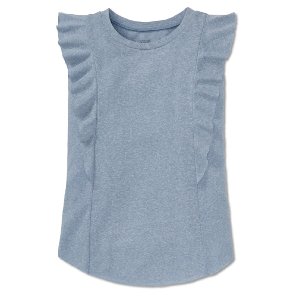 Schiesser Mädchen kurzarm Top T-Shirt "Mix & Relax" graublau Gr. 140 - 176