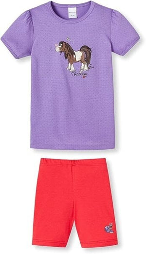 % STOP % REDUZIERT Schiesser Mädchen Schlafanzug kurz Shorty Pony NEU Gr. 92