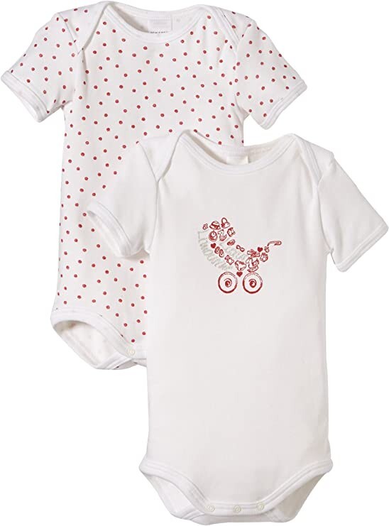 %% Schiesser DOPPELPACK KURZARMBODYS  MÄDCHEN NEU GR.62 %%