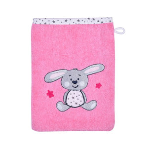 Hase bubblegum Waschhandschuh Größe 15x21 cm