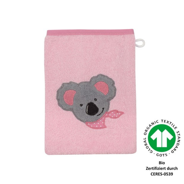 Koala Mädchen perle  Waschhandschuh BIO Größe 15x21 cm