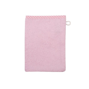 rosé-Vichykaro Waschhandschuh Größe 15x21 cm
