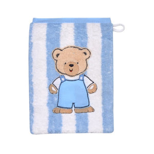 Teddy Ringel hellblau Waschhandschuh Größe 15x21 cm