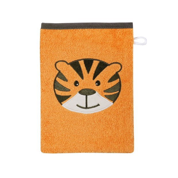 Tigergesicht camel Waschhandschuh Größe 15x21 cm