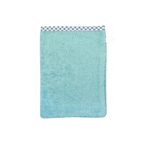 Wörner Südfrottier Uni kristallblau Waschhandschuh Größe 15x21 cm
