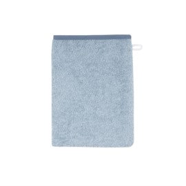 Wörner Südfrottier Uni stahlblau Waschhandschuh Größe 15x21 cm